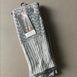 Lemon Gray Knit Leg Warmers